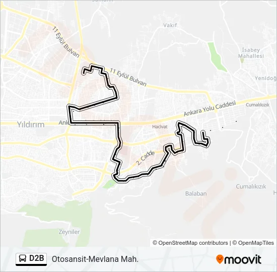 D2B Bus Line Map