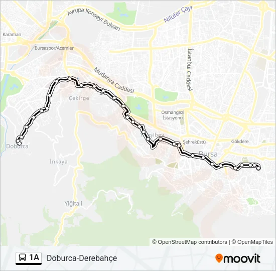 1A Bus Line Map