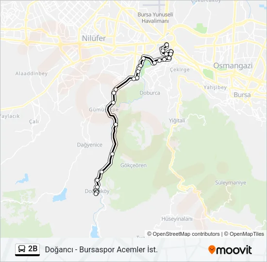 2B Bus Line Map