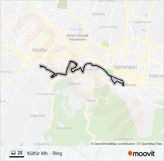 2E Bus Line Map