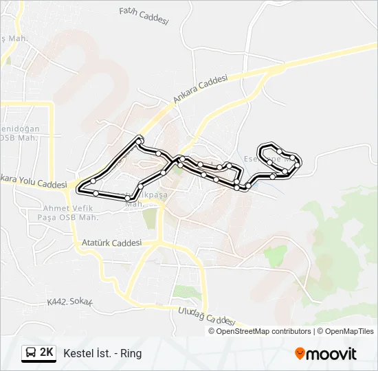 2K Bus Line Map