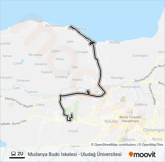 2U Bus Line Map