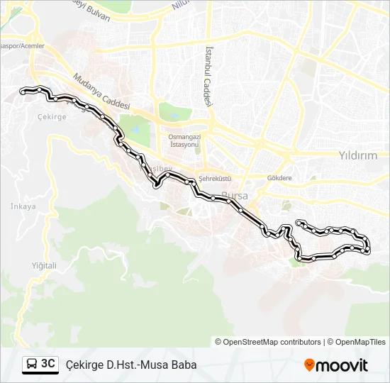 3C Bus Line Map