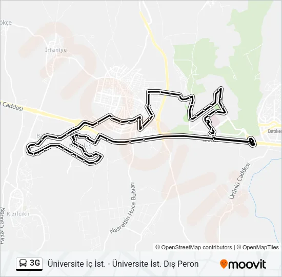 3G Bus Line Map
