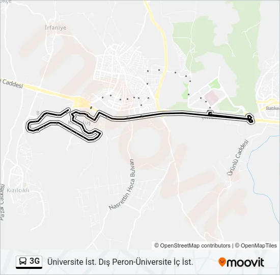 3G Bus Line Map