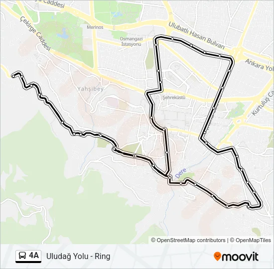 4A Bus Line Map