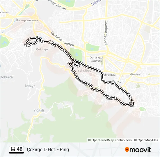 4B Bus Line Map
