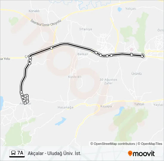 7A Bus Line Map