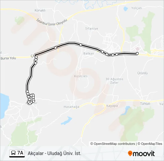 7A Bus Line Map