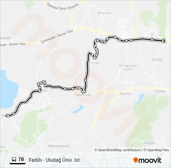 7B Bus Line Map