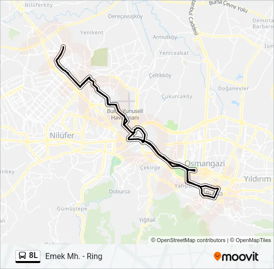 8L Bus Line Map