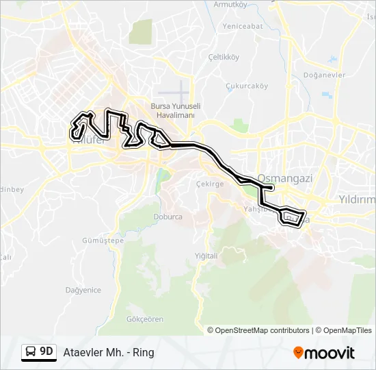 9D Bus Line Map