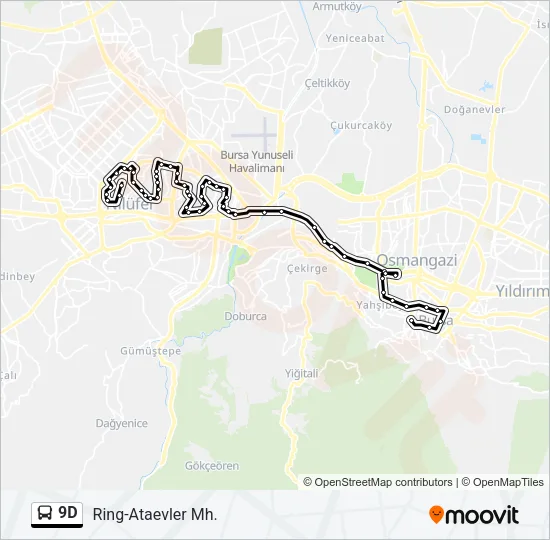 9D Bus Line Map