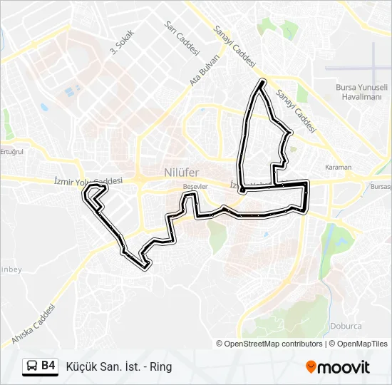 B4 Bus Line Map