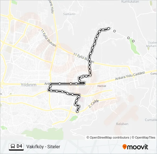 D4 Bus Line Map