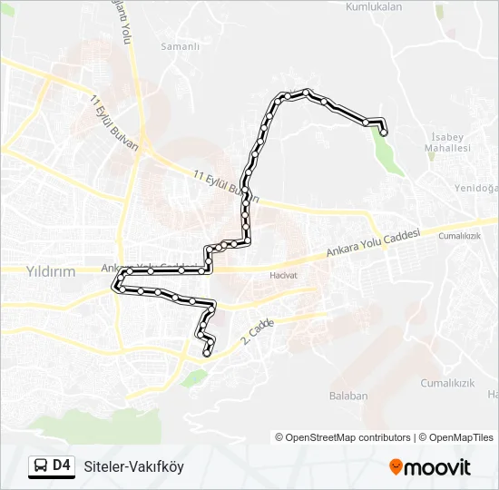 D4 Bus Line Map