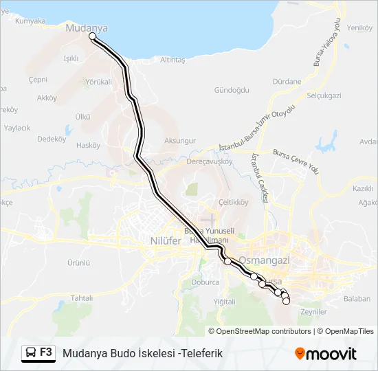 F3 Bus Line Map