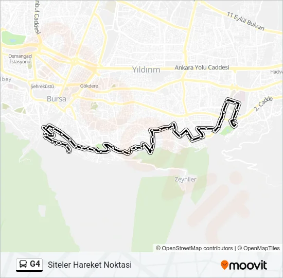 G4 Bus Line Map