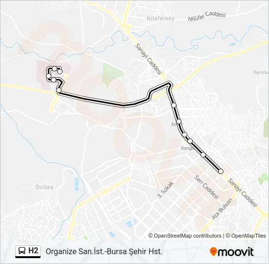 H2 Bus Line Map