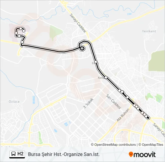 H2 Bus Line Map