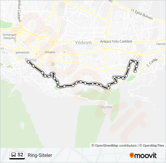 S2 Bus Line Map