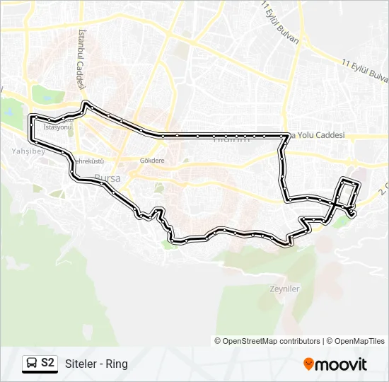 S2 Bus Line Map