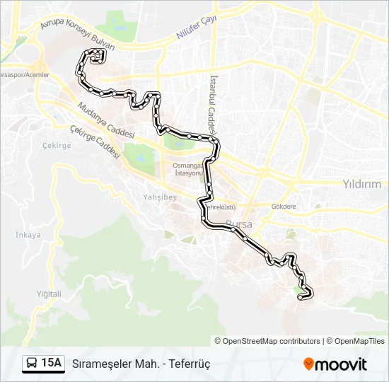 15A Bus Line Map