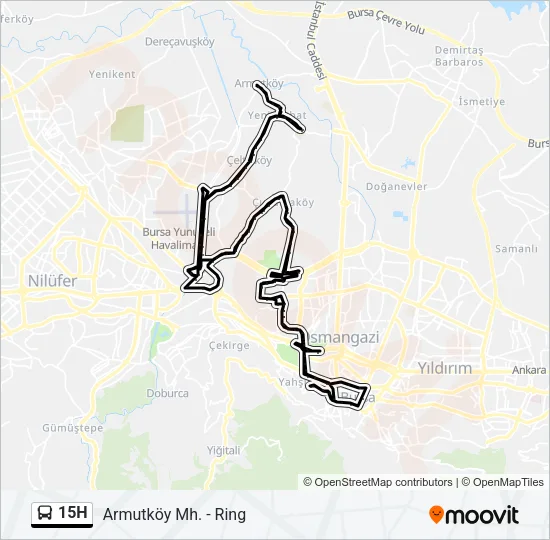 15H Bus Line Map