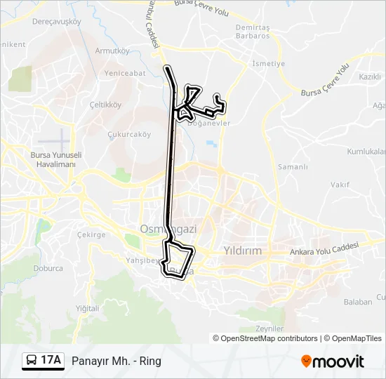 17A Bus Line Map