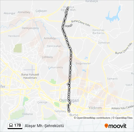 17B Bus Line Map