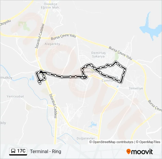 17C Bus Line Map