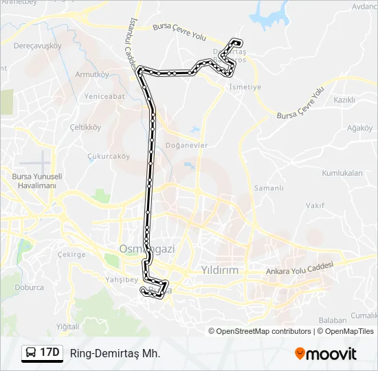 17D Bus Line Map