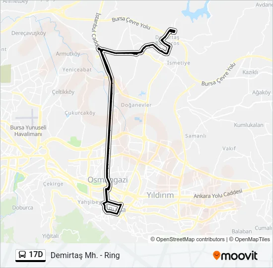 17D Bus Line Map