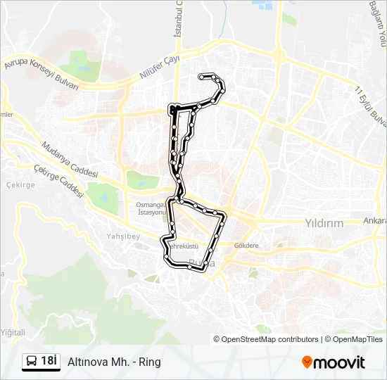18İ Bus Line Map
