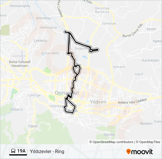 19A Bus Line Map