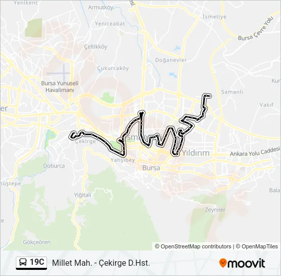 19C Bus Line Map