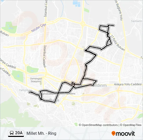 20A Bus Line Map