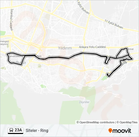 23A Bus Line Map