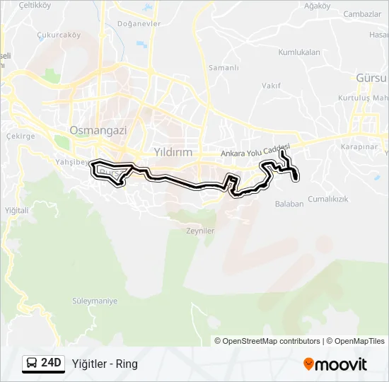 24D Bus Line Map