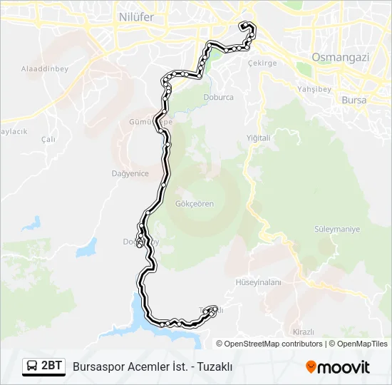 2BT Bus Line Map