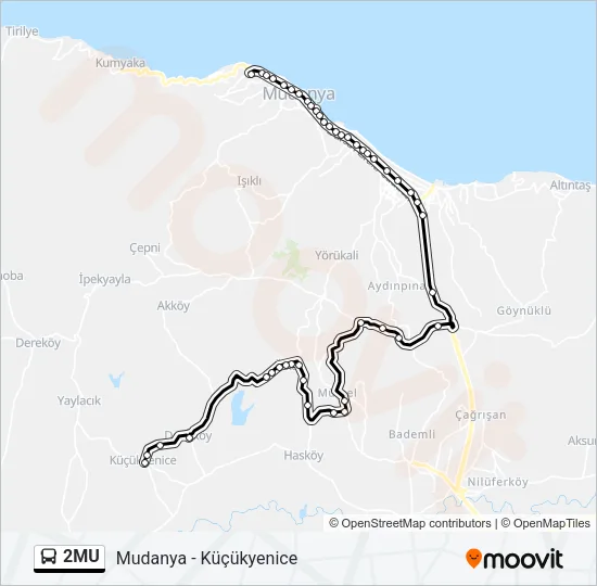 2MU Bus Line Map