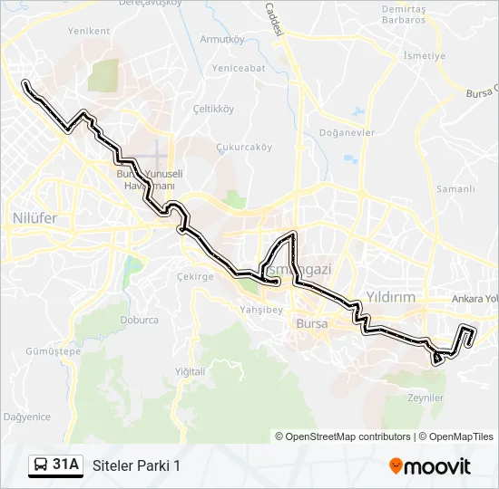 31A Bus Line Map