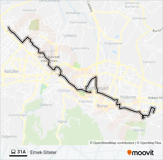 31A Bus Line Map