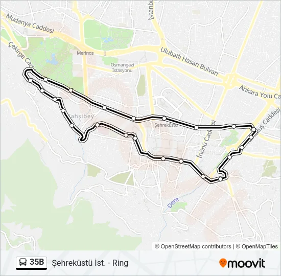 35B Bus Line Map