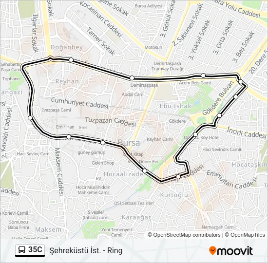 35C Bus Line Map