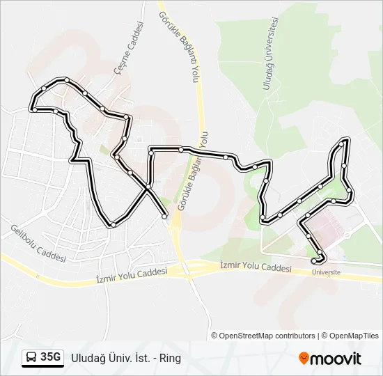35G Bus Line Map