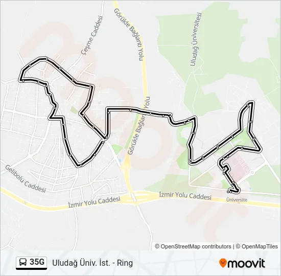35G Bus Line Map