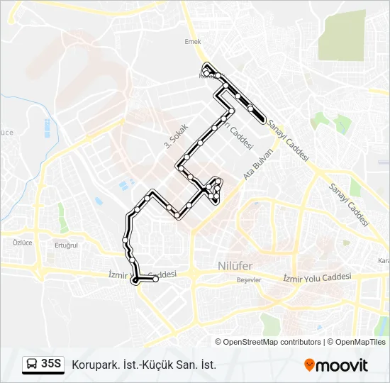 35S Bus Line Map