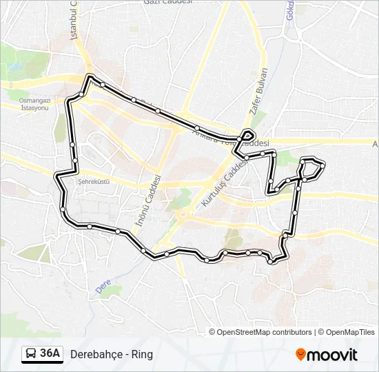 36A Bus Line Map