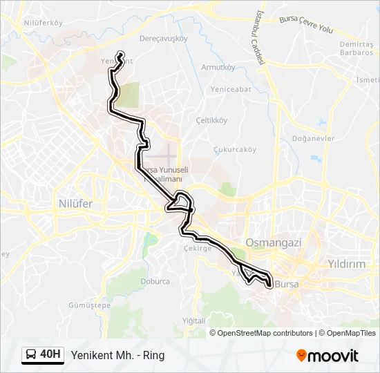 40H Bus Line Map